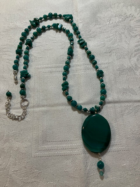 Amazonite pendant necklace