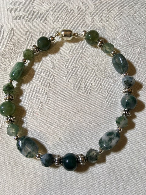 Moss agate bracelet